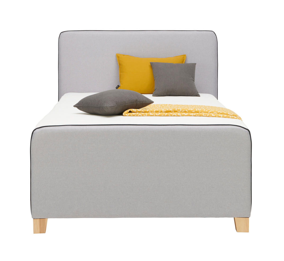 BOXBETT 140/200 cm  in Hellgrau  - Eichefarben/Hellgrau, Design, Holz/Holzwerkstoff (140/200cm) - Moderano