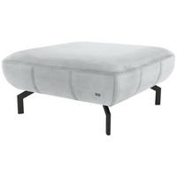 HOCKER in Textil Silberfarben  - Silberfarben/Schwarz, Design, Textil/Metall (83/44/83cm) - LOOKS by W.Joop