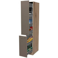 APOTHEKERSCHRANK 30/200/57 cm  in Champagner, Eiche San Remo  - Edelstahlfarben/Champagner, MODERN, Holzwerkstoff/Metall (30/200/57cm) - FlexWell