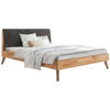 BETT 140/200 cm  in Anthrazit, Kernbuche  - Anthrazit/Kernbuche, Natur, Holz (140/200cm) - Hasena
