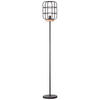 STEHLEUCHTE 25/163 cm    - Schwarz/Braun, KONVENTIONELL, Holz/Metall (25/163cm) - Brilliant