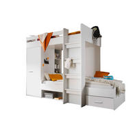 ETAGENBETT 90/200 cm,  in Weiß, Absturzsicherung  - Weiß, KONVENTIONELL, Holzwerkstoff (90/200cm) - Carryhome