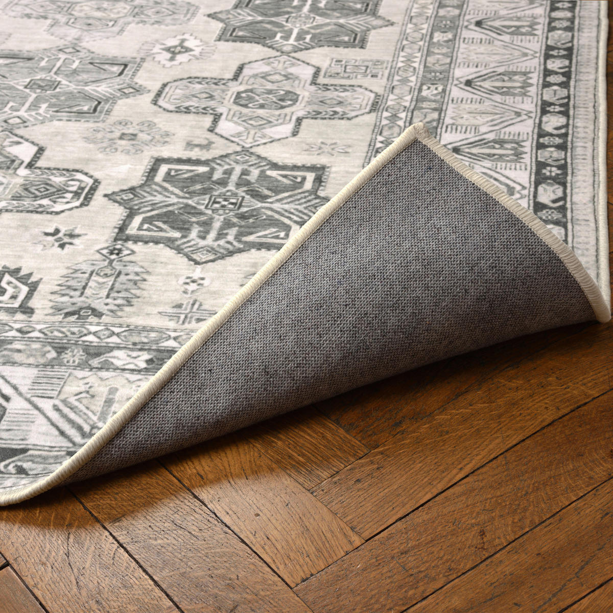 KOBEREC TKANÝ NA PLOCHO, 130/190 cm, světle šedá, šedobéžová - světle šedá/šedobéžová, Design, textil/plast (130/190cm) - Lindorug