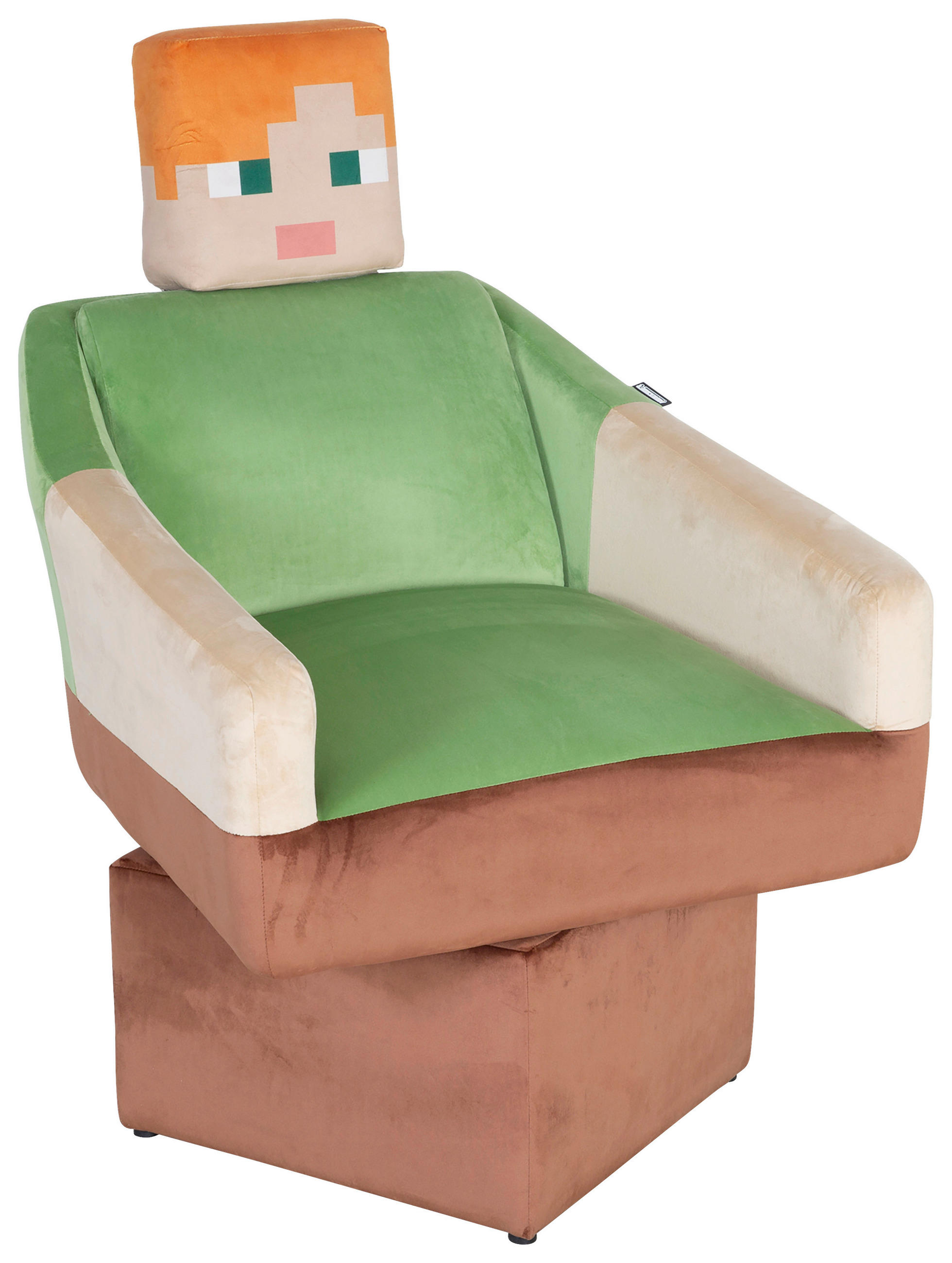 LOUNGESESSEL - Multicolor/Grün, MODERN, Holzwerkstoff/Textil (69/96/75cm) - Minecraft