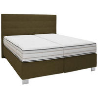 BOXSPRINGBETT 180/200 cm  in Olivgrün  - Alufarben/Olivgrün, Konventionell, Holzwerkstoff/Textil (180/200cm) - Dieter Knoll