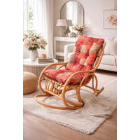 RELAXSESSEL Rückenkissen, Sitzkissen    - Terracotta/Honig, Natur, Holz/Textil (118/62/97cm) - MID.YOU