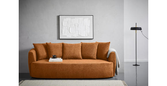SCHLAFSOFA Chenille Rostfarben - Rostfarben/Schwarz, KONVENTIONELL, Kunststoff/Textil (238/74/107cm) - Carryhome