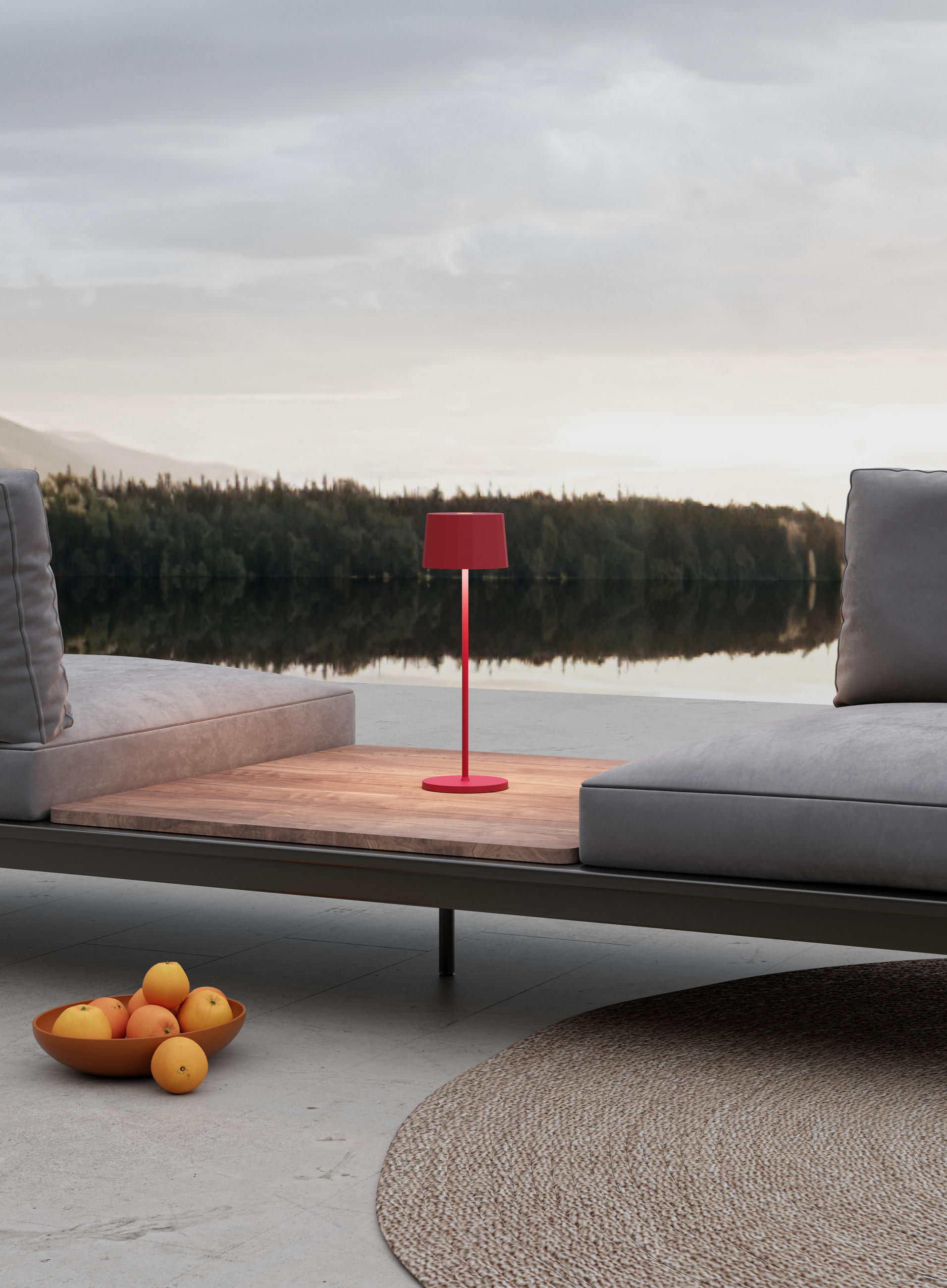 LED-TISCHLEUCHTE 11/35 cm   - Rot, Basics, Kunststoff/Metall (11/35cm) - Dieter Knoll