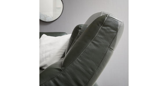 WOHNLANDSCHAFT in Echtleder Dunkelgrün - Dunkelgrün/Edelstahlfarben, Design, Leder/Metall (308/250cm) - Dieter Knoll
