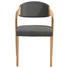 STUHL Altholz, Eiche massiv Eichefarben, Grau - Eichefarben/Grau, Design, Holz/Textil (53/82/57cm) - Voglauer