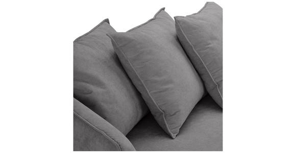 ECKSOFA Grau Chenille Rückenkissen, Rücken echt  - Buchefarben/Grau, KONVENTIONELL, Holz/Textil (276/162cm) - Carryhome