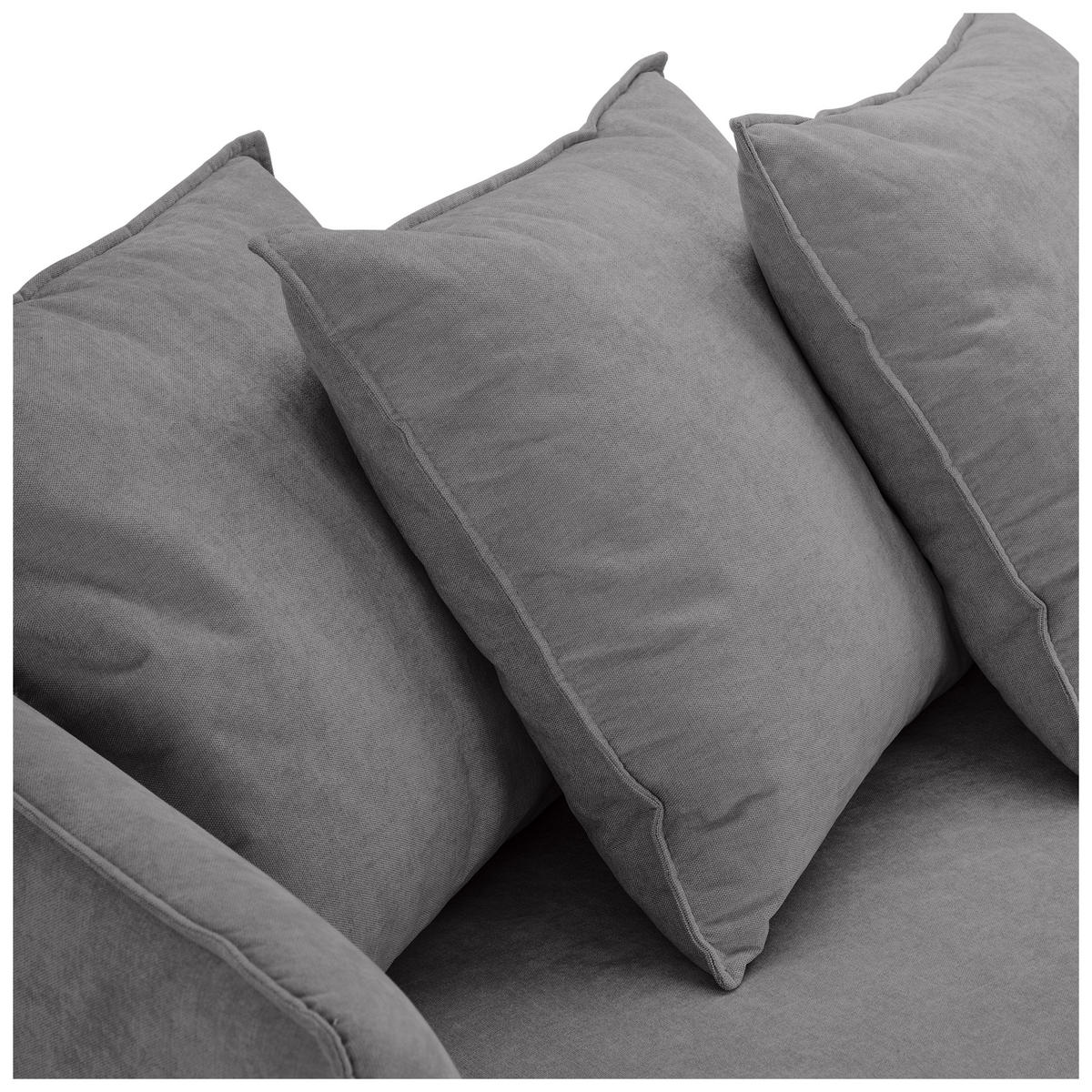 ECKSOFA Grau Chenille  - Buchefarben/Grau, KONVENTIONELL, Holz/Textil (276/162cm) - Carryhome