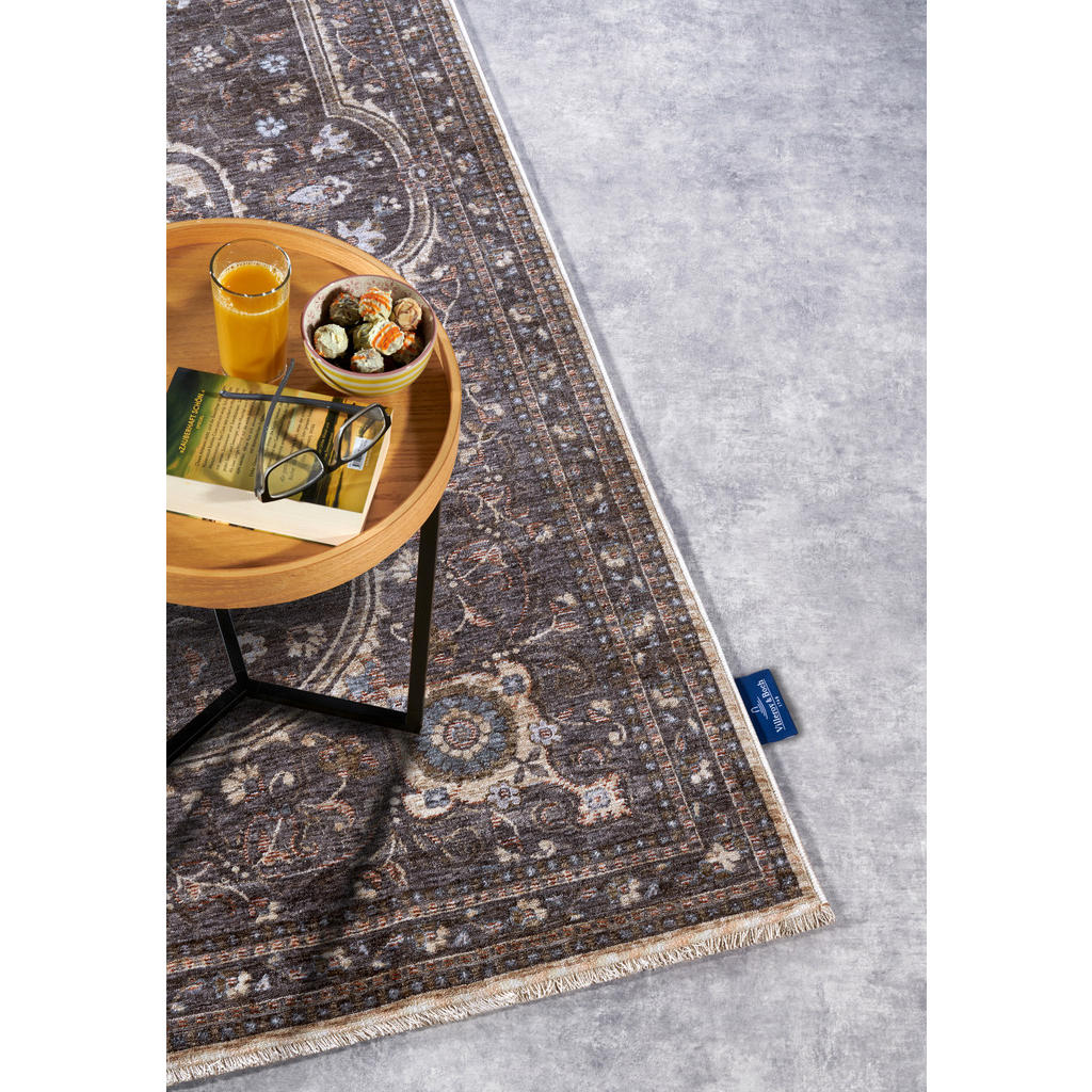Thumbnail - Villeroy & Boch Flachwebeteppich Kollektion 1871, Mehrfarbig, Graublau, Kunststoff, orientalisch, rechteckig, 200x265 cm...