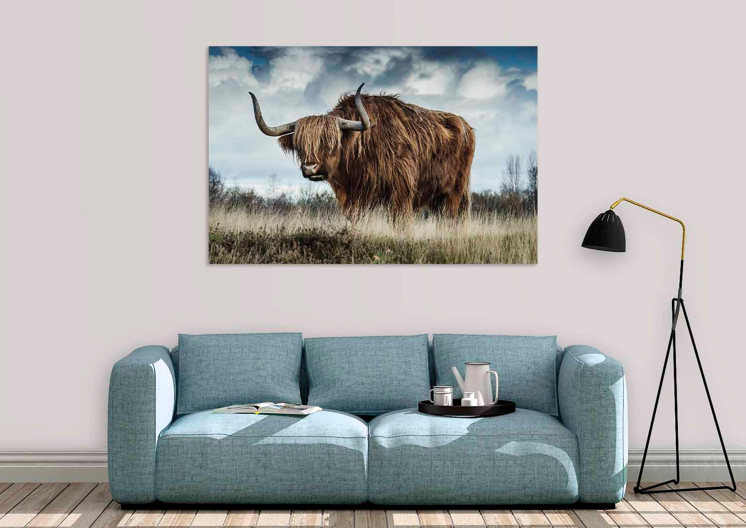 ALUMINIUMBILD Tiere 148/98 cm  - Braun, Design, Metall (148/98cm)