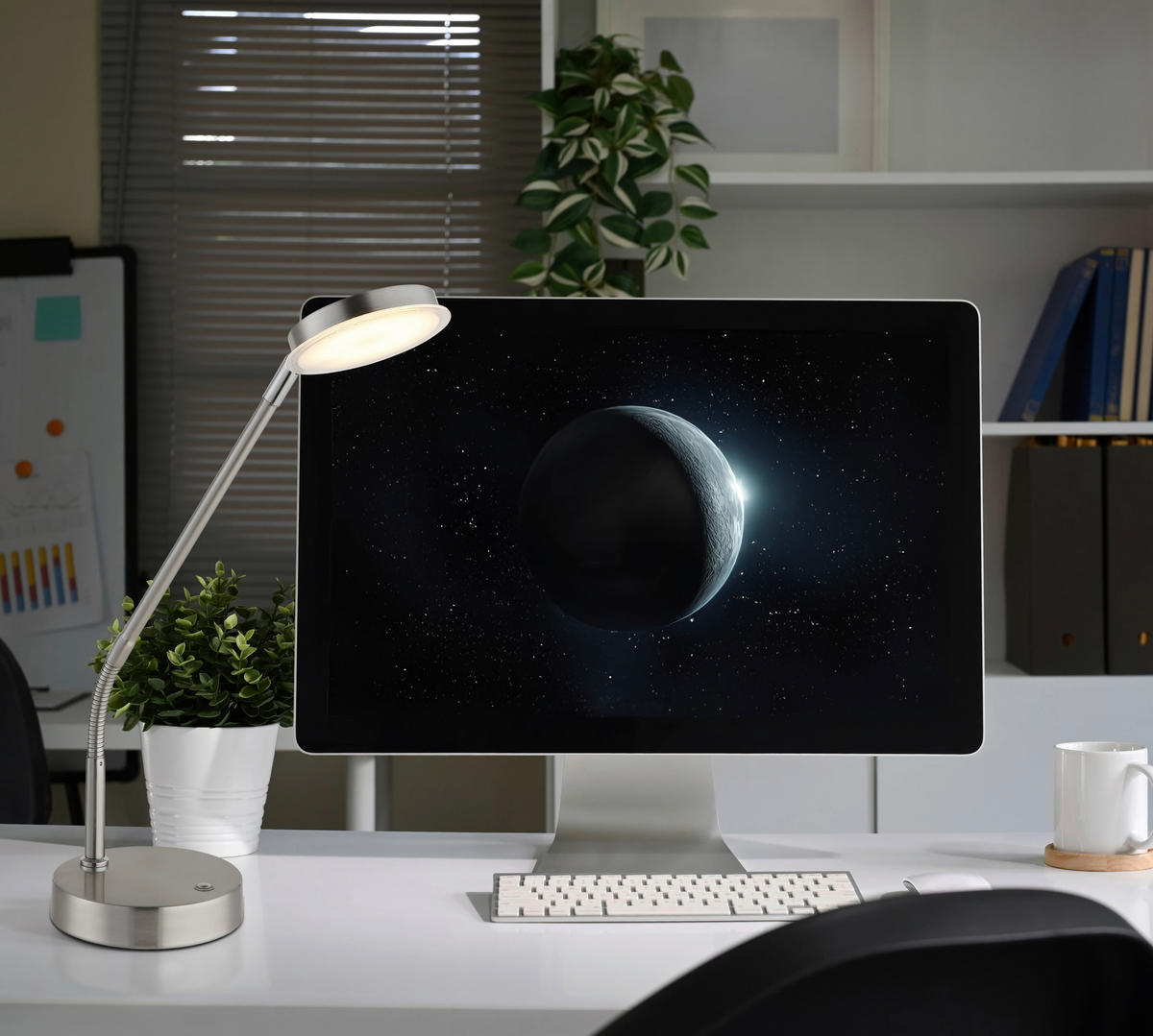 LED-TISCHLEUCHTE Silvio 43/13/53,5 cm  - Klar/Schwarz, Design, Kunststoff/Metall (43/13/53,5cm)