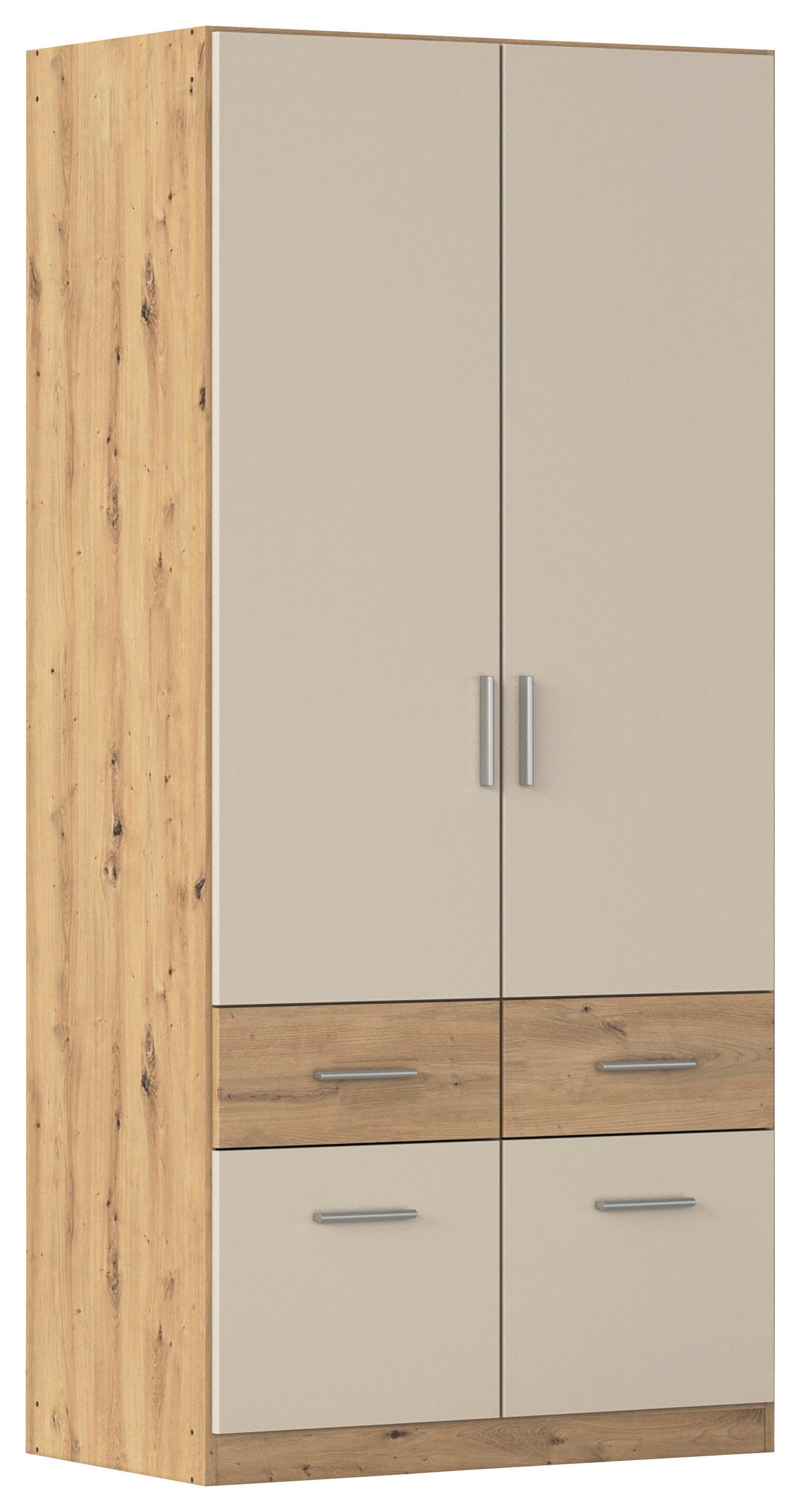 OMARA S KLASIČNIMI VRATI,  - barve aluminija, Konvencionalno, umetna masa/leseni material (91/197/54cm) - Carryhome