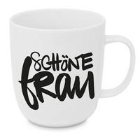 KAFFEEBECHER  400 ml   - Schwarz/Weiß, Basics, Keramik (9/10cm) - PPD