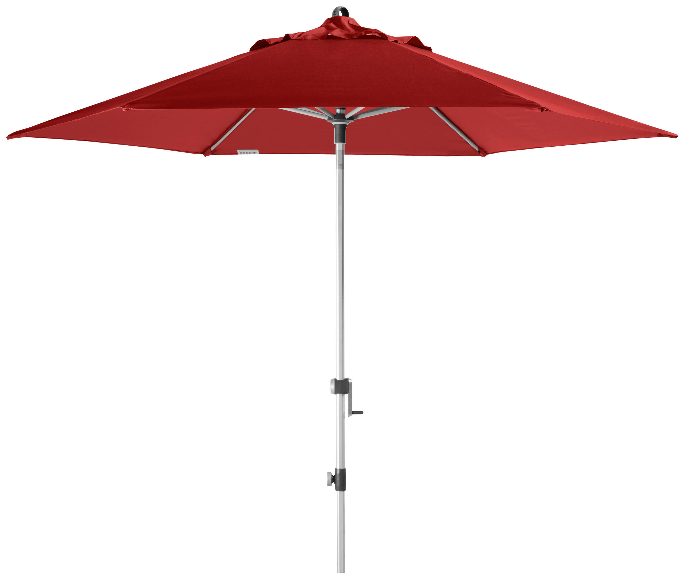 SONNENSCHIRM 280 cm Bordeaux  - Bordeaux/Silberfarben, Basics, Textil/Metall (280/280cm) - Doppler