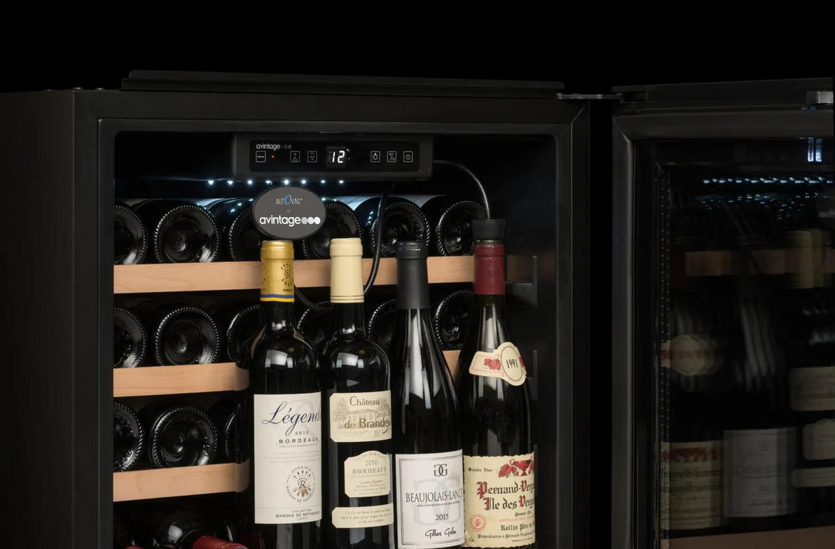 WEINKÜHLSCHRANK AVI63CSZF  - Schwarz, Basics, Glas/Holz (59,0/60/56cm)