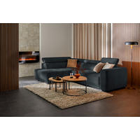 ECKSOFA in Feincord Anthrazit  - Anthrazit/Schwarz, Design, Kunststoff/Textil (205/284cm) - Xora