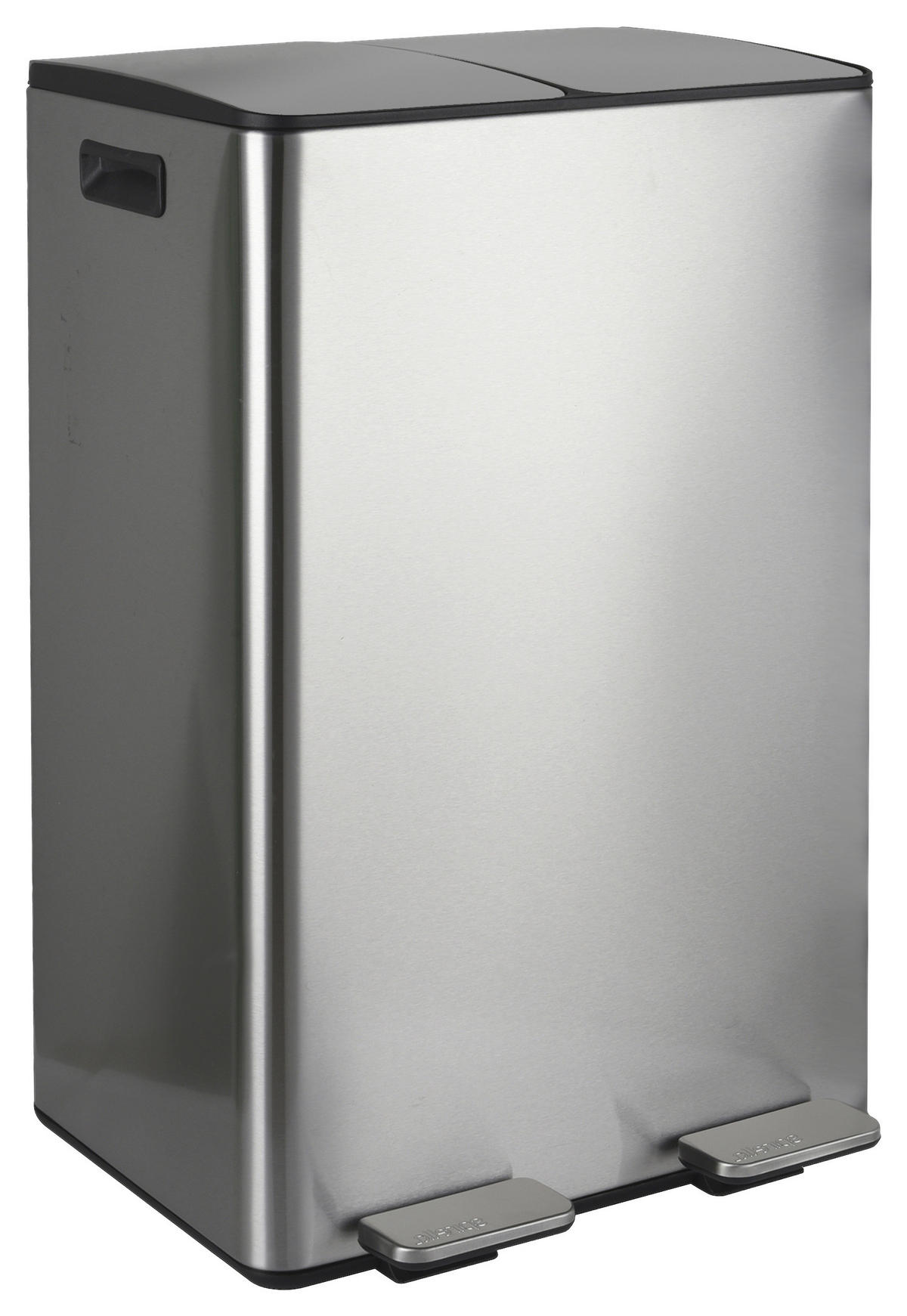 TRETEIMER 60 l  Metall  - Silberfarben/Schwarz, Basics, Kunststoff/Metall (45/30cm) - Spirella