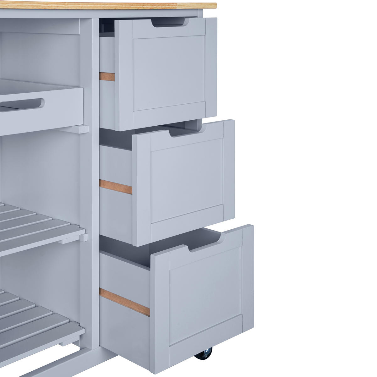 KÜCHENINSEL   in Grau, Naturfarben  - Naturfarben/Grau, Basics, Holz/Holzwerkstoff (67/84/37cm) - MID.YOU