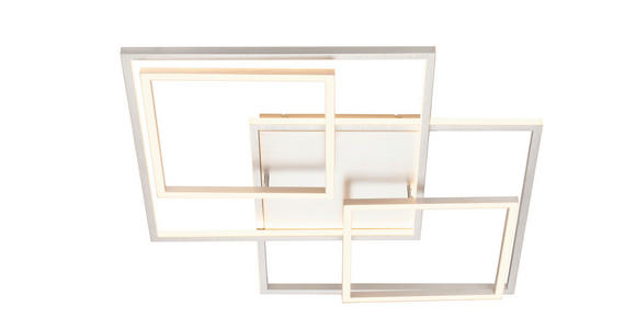 LED-DECKENLEUCHTE 71,5/71,5/8,5 cm   - Chromfarben/Weiß, Trend, Kunststoff/Metall (71,5/71,5/8,5cm) - Novel