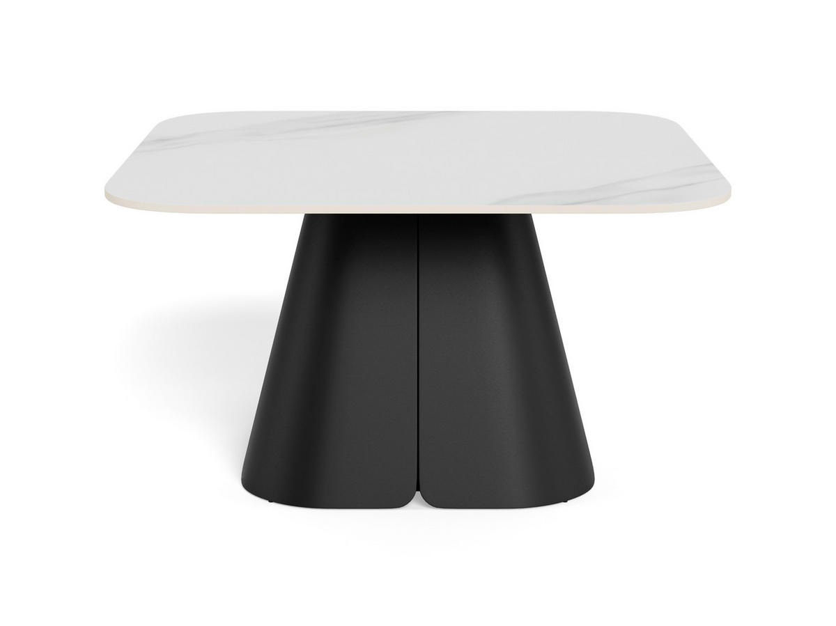 SOFFBORD i metall, keramik 80/80/45 cm  - vit/svart, Design, metall/keramik (80/80/45cm) - MID.YOU