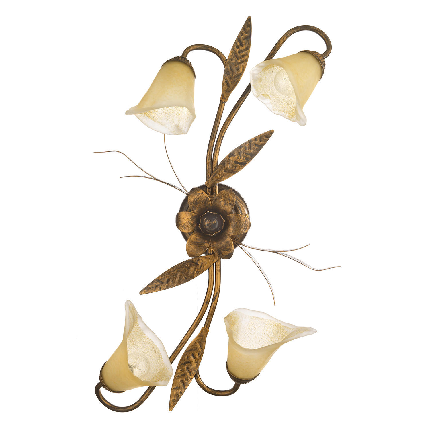 DECKENLEUCHTE 70/40/25 cm   - Bronzefarben, KONVENTIONELL, Glas/Metall (70/40/25cm)