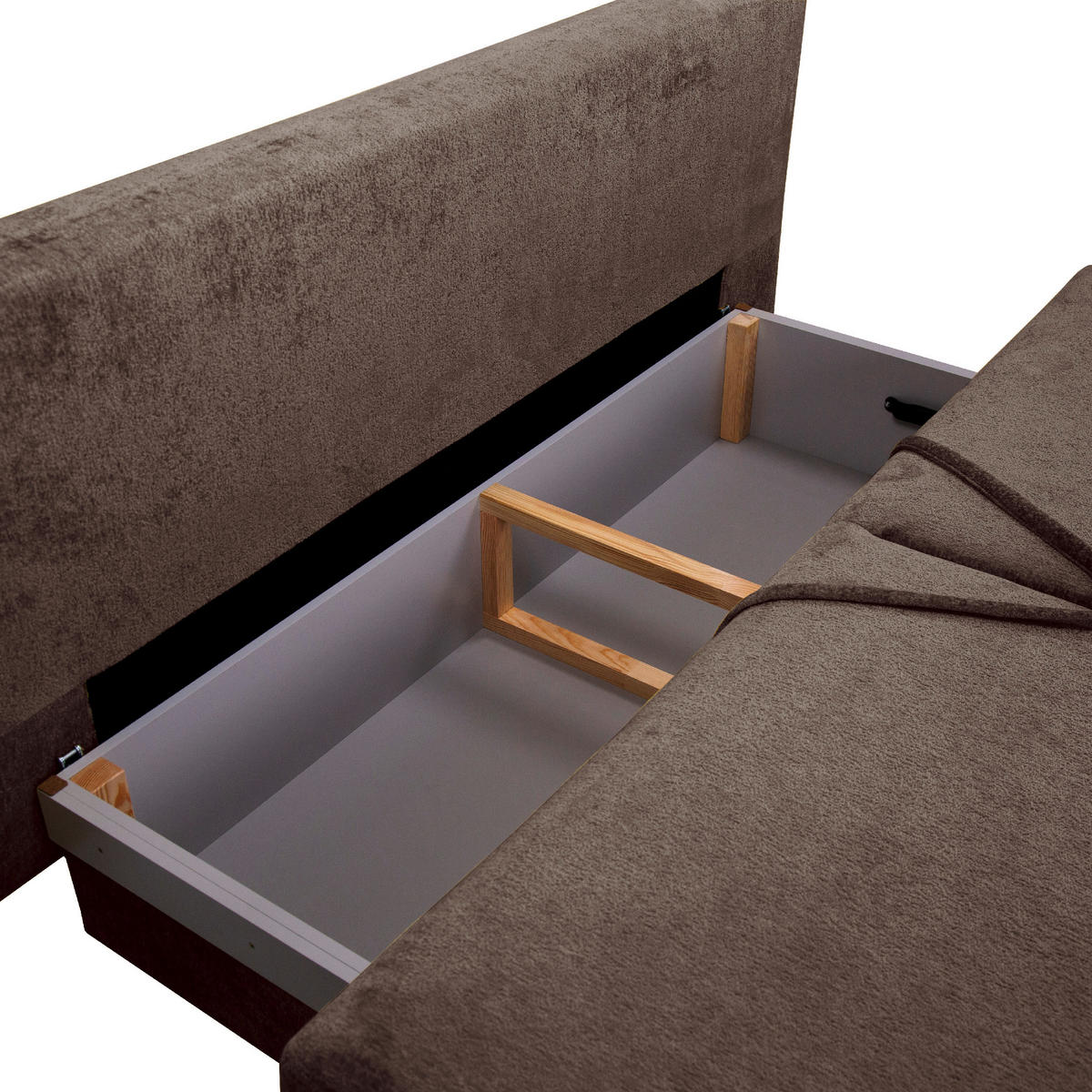 SCHLAFSOFA Webstoff Greige  - Greige/Schwarz, MODERN, Textil/Metall (200/90/100cm) - Ti'me