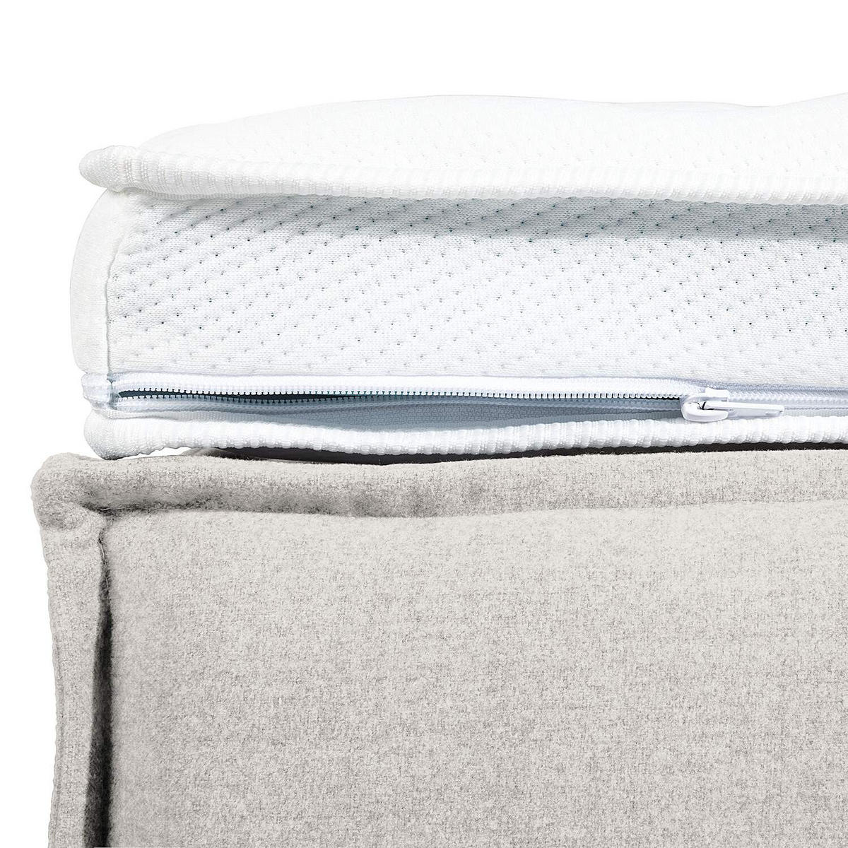 BOXSPRINGBETT 240/200 cm  in Creme  - Creme, Design, Textil (240/200cm) - home24