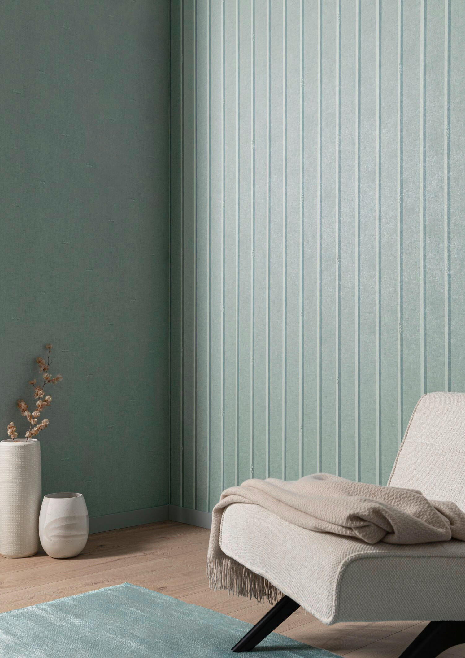 VLIESTAPETE 10.05 m J! UNI  - Pastellblau, Basics, Textil (53/1005cm) - Joop!