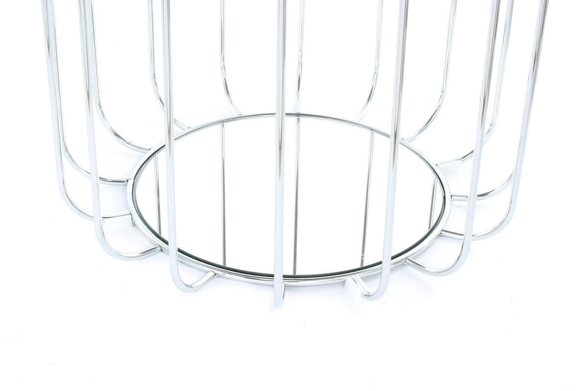 BEISTELLTISCH in Metall, Kunststoff, Glas, Textil, Holzwerkstoff 50/50/45 cm  - Silberfarben/Petrol, Basics, Glas/Holzwerkstoff (50/50/45cm) - Kayoom