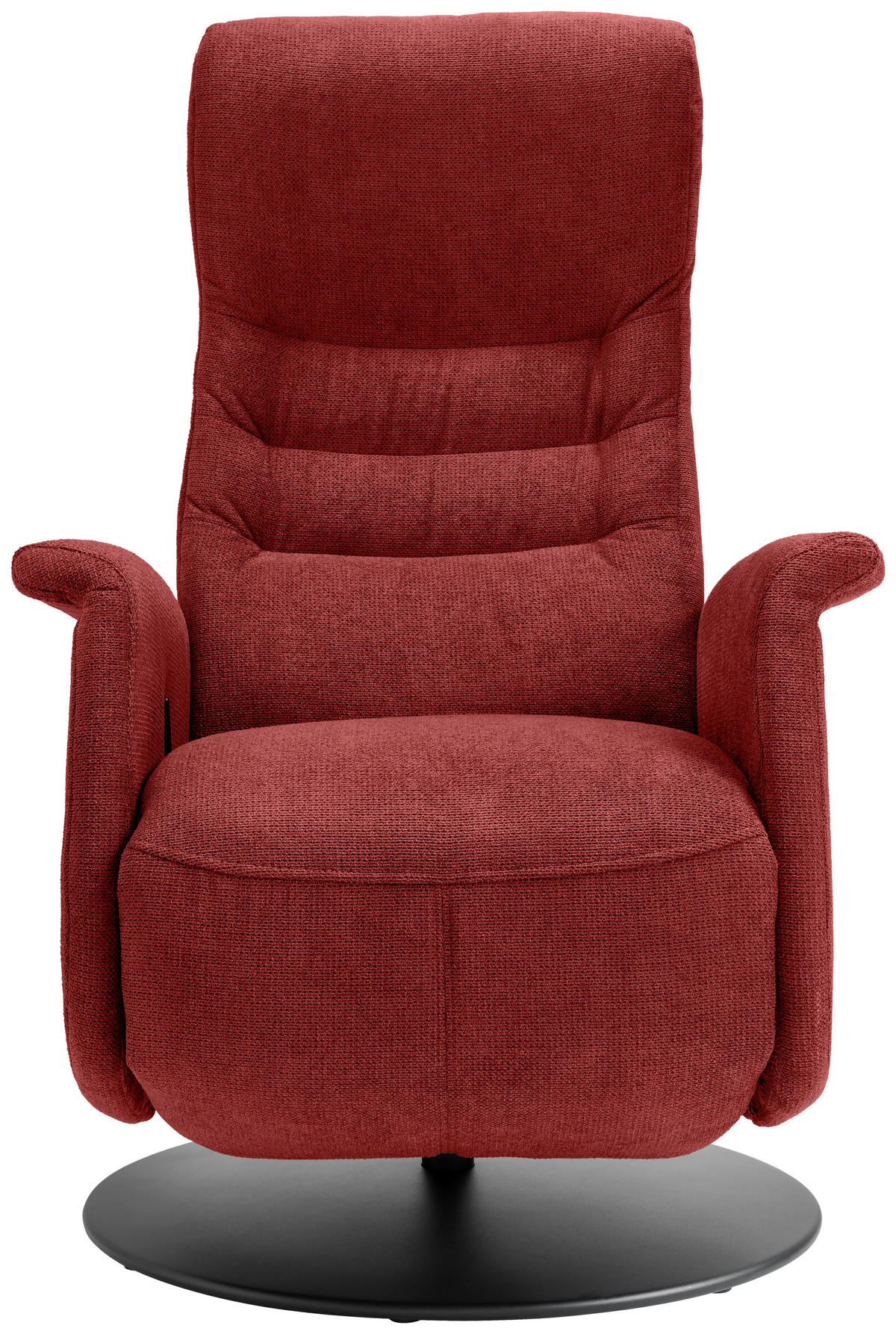 RELAXSESSEL LATINA Chenille Kopfteilverstellung, Fußteilverstellung, Rücken echt    - Rot/Schwarz, MODERN, Textil/Metall (72/118/85-165cm) - Livetastic