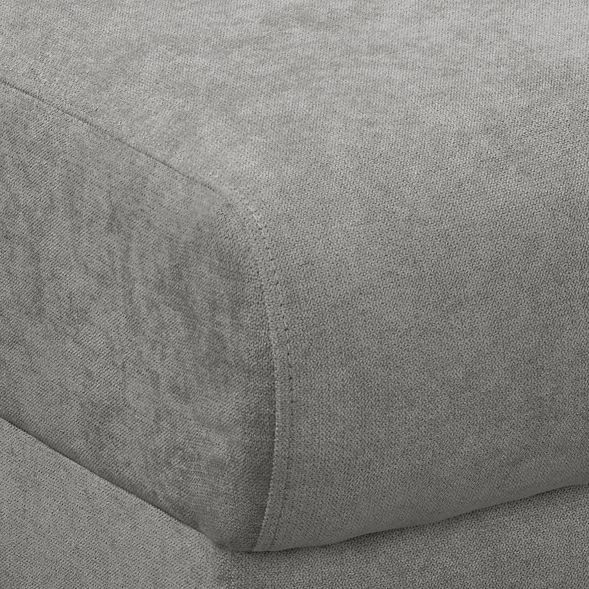 ECKSOFA Beata Grau Mikrofaser  - Wengefarben/Grau, Design, Holz/Textil (230/150cm) - Livetastic