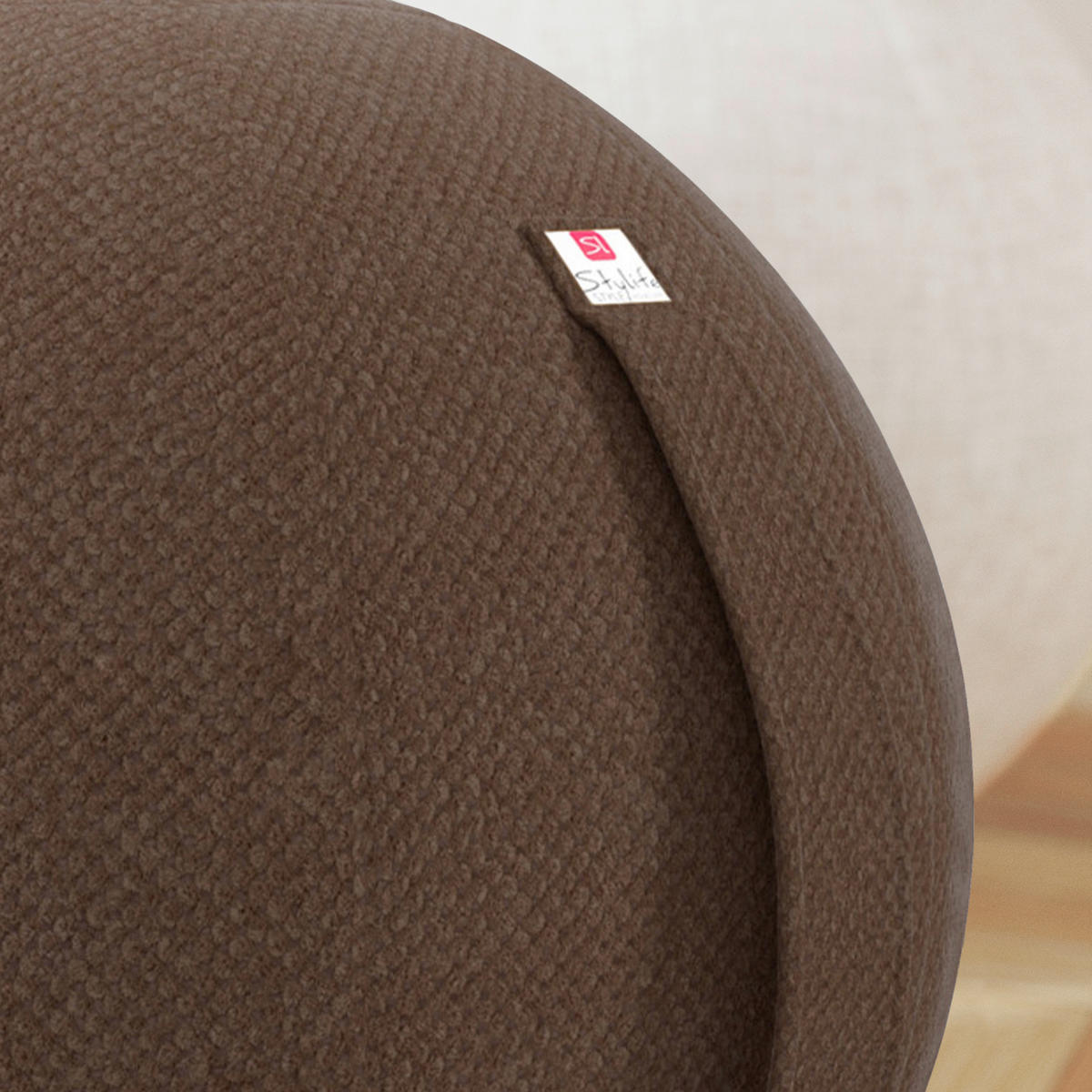 SITZBALL Plüsch  - Braun, Design, Textil (60/60/60cm) - Stylife