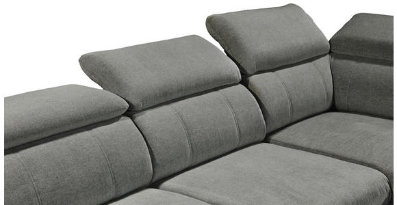 ECKSOFA Grau Mikrovelours  - Schwarz/Grau, KONVENTIONELL, Kunststoff/Textil (271/231cm) - Carryhome