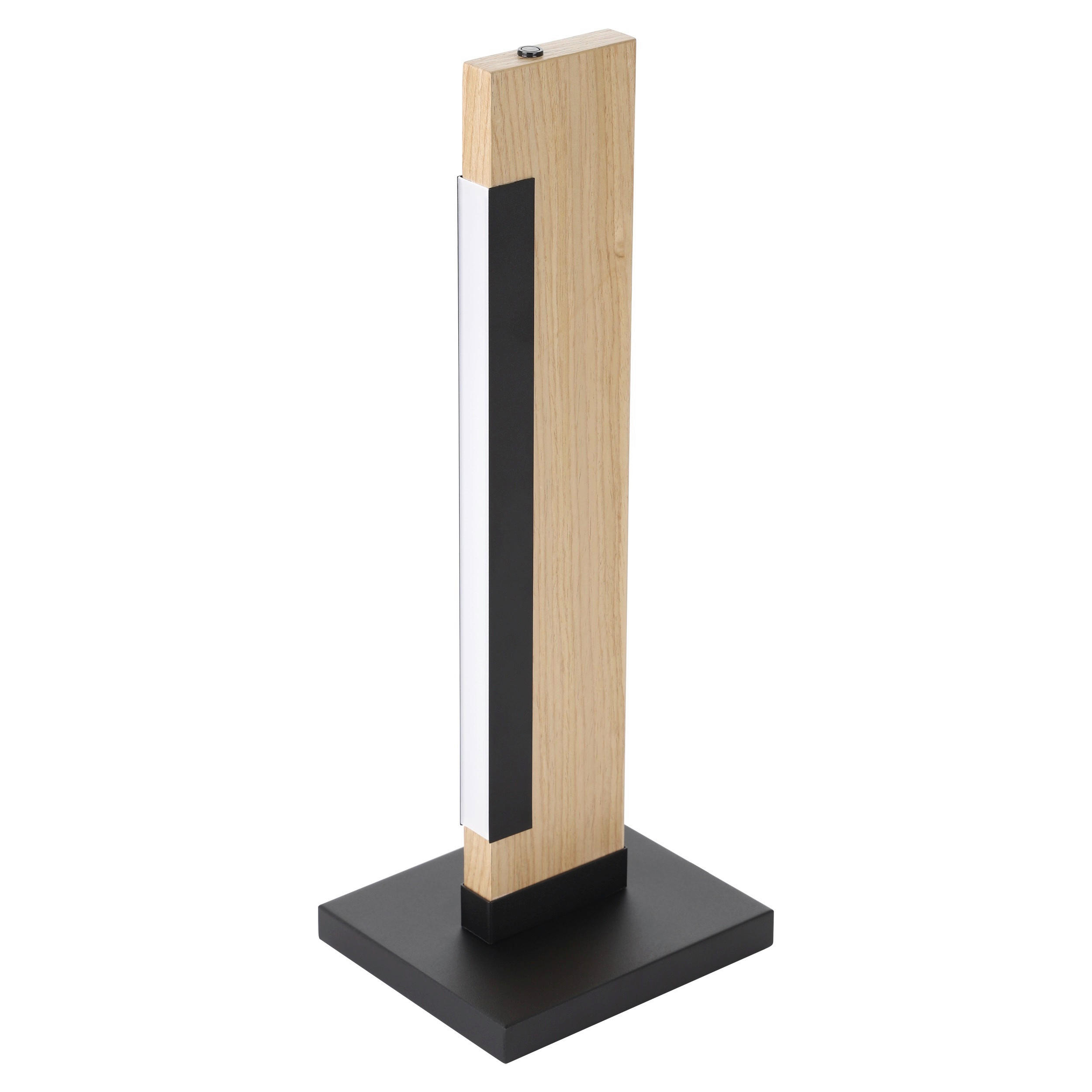 LED BORDSLAMPA - vit/brun, Natur, metall/trä (15/13/40,5cm) - Eglo