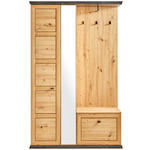 GARDEROBE  in 123/196,7/38,5 cm  - Dunkelgrau/Eiche Artisan, LIFESTYLE, Holzwerkstoff (123/196,7/38,5cm) - Hom`in