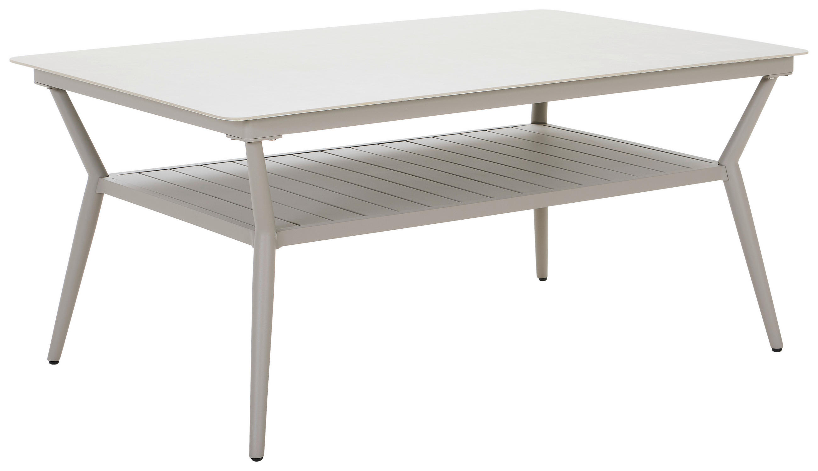 Amatio Select Gartentisch Weiß, Hellgrau 90x66x140 cm