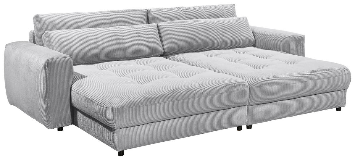 BIG SOFFA i manchester ljusgrå  - ljusgrå/svart, Klassisk, trämaterial/textil (292/90/194cm) - MID.YOU