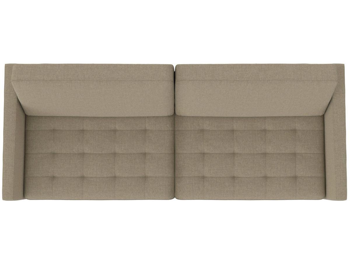 SCHLAFSOFA Webstoff, Leinenoptik Cappuccino  - Schwarz/Cappuccino, Basics, Kunststoff/Textil (207/86/86cm) - Livetastic