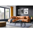 ECKSOFA  in Webstoff Rostfarben  191/250 cm  - Rostfarben/Schwarz, LIFESTYLE, Textil/Metall (191/250cm) - Carryhome