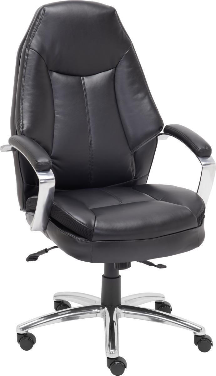 CHEFSESSEL Lederlook, Netz Schwarz  - Schwarz, KONVENTIONELL, Textil/Metall (73/112 - 122/73cm) - Cantus