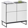 WASCHBECKENUNTERSCHRANK 60/59,4/31 cm  - Schwarz/Weiß, Basics, Holzwerkstoff/Metall (60/59,4/31cm) - MID.YOU