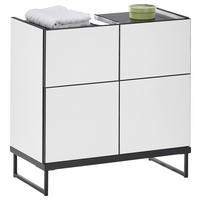 WASCHBECKENUNTERSCHRANK 60/59,4/31 cm  - Weiss/Schwarz, Basics, Holzwerkstoff/Metall (60/59,4/31cm) - MID.YOU