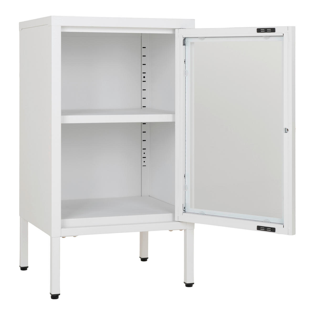 GARDEROBENSCHRANK DALBY  in 38/70/35 cm  - Messingfarben/Weiß, Design, Glas/Metall (38/70/35cm) - MID.YOU