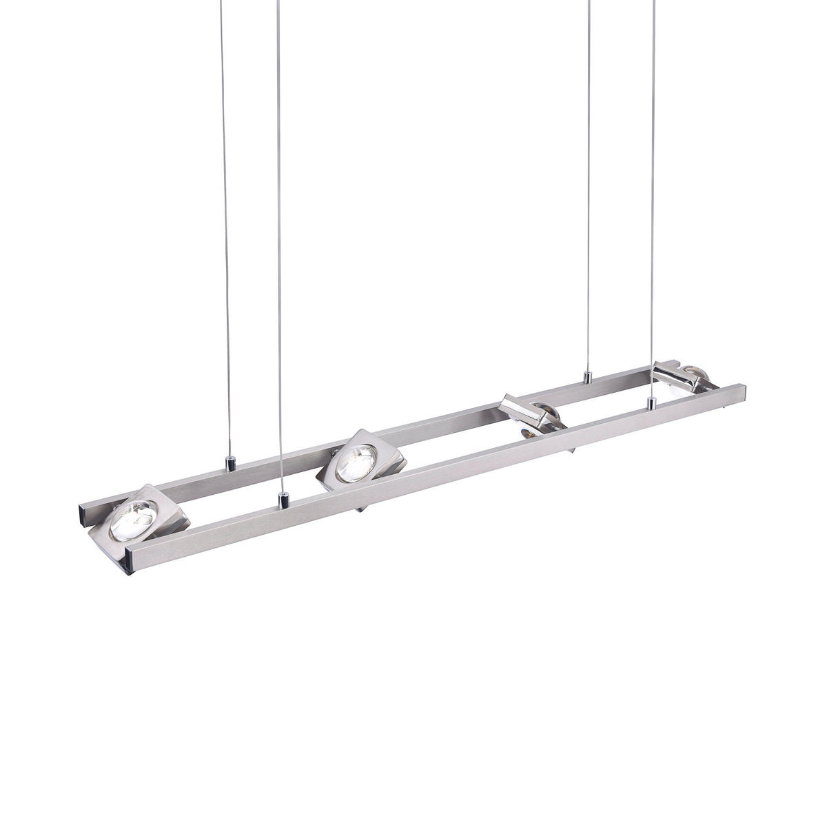 LED-HÄNGELEUCHTE  99/16,5/120 cm    - Edelstahlfarben, Design, Glas/Kunststoff (99/16,5/120cm) - Just Light