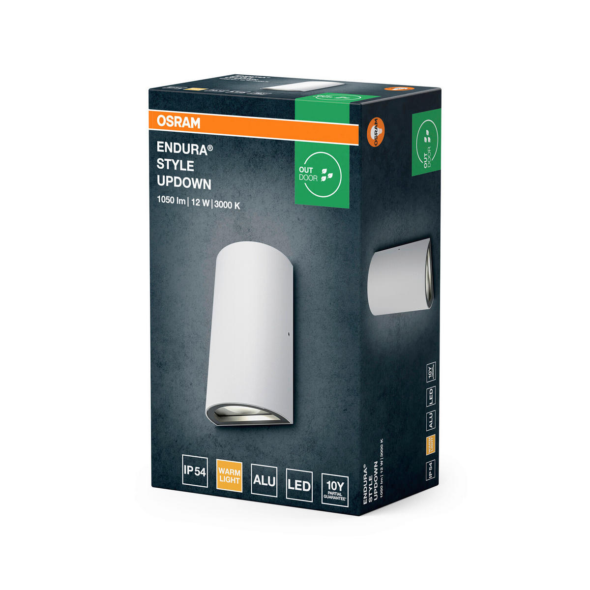 LED-AUßENLEUCHTE 5,5/9/16 cm   - Weiß, Basics, Glas/Metall (5,5/9/16cm) - Osram