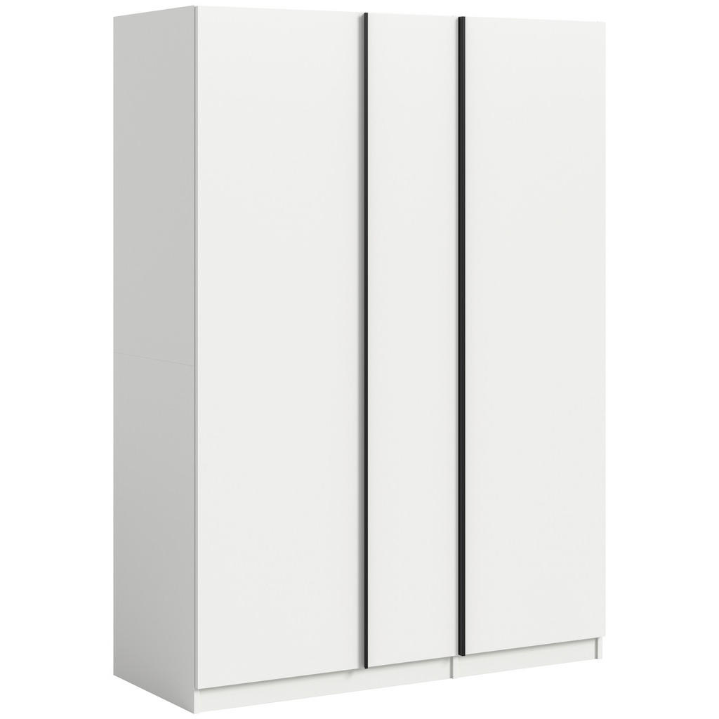 Drehtürenschrank Oakland, Weiß B: 130 cm